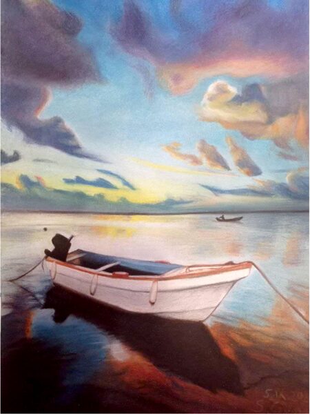 Boat at twilight 1